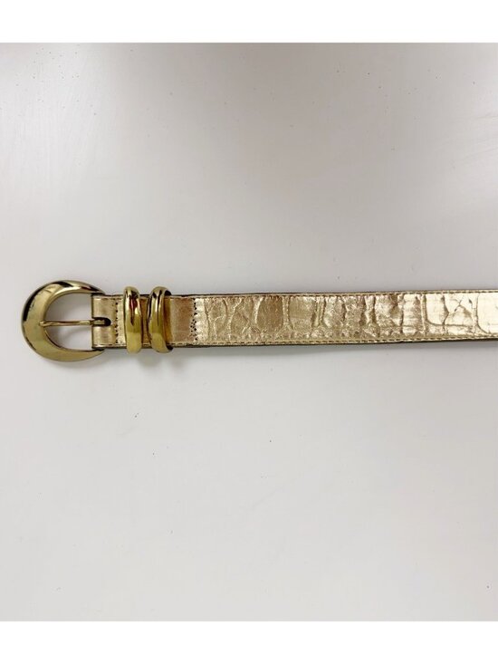 r. olivieri designs Women\'s vintage gold Genuine Leather Belt 90s Y2K main image 8